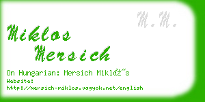 miklos mersich business card